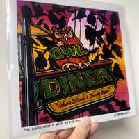 The Birds Have a Bite at the Owl Diner Lowell MA Print: 8x8&rdquo; Whimsical Monster Art Print