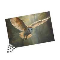 Puzzle, Barn Owl Jigsaw Puzzle with , 252, 520, 1014 Pieces, Mental Challenge Game, Relaxing Hobby,