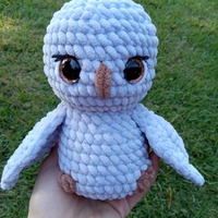 Crocheted owl. plush owl, 6 inch