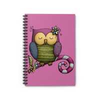 Whimsical Sleeping Owl Spiral Notebook | Ruled Notebook