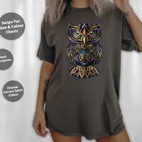 Cool Geometric Owl Unique Avian Architecture Owl Art T-Shirt, Sweatshirt, Hoodie, Tote Bag - 164223