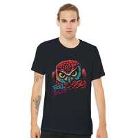 Feel The Beat! Owl DJ Cotton Tee: Street Art Inspired Unisex T-Shirt