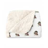 Sherpa Fleece Blanket, Pirate Owl Design - Soft Cozy Throw for Kids, Bedding, Nursery Decor, Birthda
