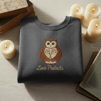 Love Protects embroidered sweatshirt, Cute Owl Family Crewneck, Mother's Day Family Gift, Sentim