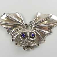 STERLING SILVER & Lapis Lazuli Owl Design Necklace - 20.4 Grams