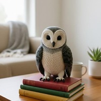 Realistic Barn Owl Amigurumi Pattern &ndash; Black White Crochet Owl PDF Plush Toy &ndash; Stuffed B