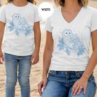 Winter Owls Sweatshirt,shirt&ndash;Cozy Woodland Line Art on Comfort Colors or Gildan|Bella+Canvas T