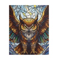 Stained Glass Owl Jigsaw Puzzle | 120, 252, 500 Piece Options