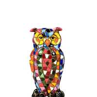 Barcino Classic Collection Multicolor Mosaic Owl Figurine