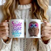 THE WIBE OWL - Secret Santa Gifts / Stocking Stuffers | Funny Coffee Cup for Night Owls | 11oz &