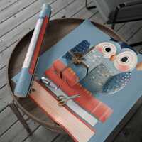 Owl Cap Stack Wrapping Paper | Cute Stack Pattern, Eco-Friendly Gift Wrap, Holiday Wrapping Paper, C