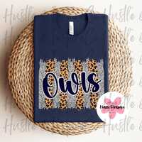 Owls Glitter Leopard png