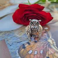 Vintage Sterling Silver Owl Ring | Boho Bird Totem Jewelry