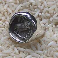 Athenian Owl Coin Replica Mans Ring, Mens Ring