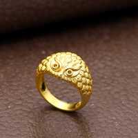 Gold Owl Ring • Vintage Owl Jewelry • Animal Totem Ring • Boho Nature Ring • Han