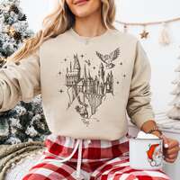 Magical Wizard Castle Owl Sweatshirt | Fantasycore Pullover Cozy Wear
