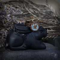 Owl Dark Academia aesthetic ring: Dark Cottagecore jewelry for forest lovers