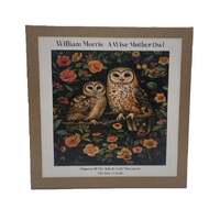 William Morris A Wise Mother Owls - Jigsaw Puzzle 500 Piece - Size 39.5cm x 39.5cm. Designed and mad