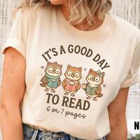 Owl Reading Shirt, It’s a Good Day to Read 6 or 7 Pages, Six Seven Librarian Sweatshirt, Teach