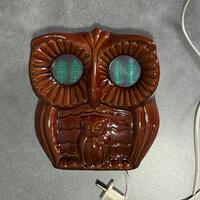 Vintage USSR Mid-Century Owl Wall Clock Alarm VFD Nixie Tubes Elektronika-01 Sova Rare Working
