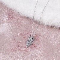 925 Silver Cute Owl Necklace – Elegant Minimalist Pendant, Animal Jewelry, Gift for Her