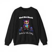 Owl Be Back Terminator Parody Sweatshirt, Hasta La Vista Baby, Unisex Jumper, Movie Fan Gift, Funny