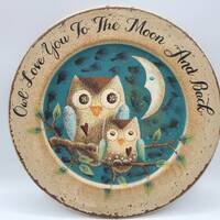 Owl Wall Plate – Audrey’s Lebanon PA Folk Art Décor – “Owl Love You t