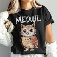 Meowl Cat Owl Hybrid PNG | Cute Animal Mashup Sublimation Design | Digital Download for Shirts, Mugs