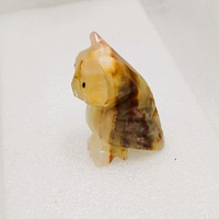 Vintage Onyx Carving: Wise Old Owl