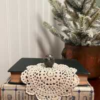 Vintage Mexican Pottery Owl Figurine