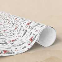 Snowy Owl Pattern Wrapping Paper | Holiday Christmas Gift Wrap