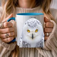 Personalized owl mug, custom name mug, owl coffee gift mug, birthday gift idea