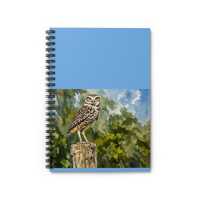 Burrowing Owl Spiral Notebook, Ruled Lined Journal | Wildlife Nature Illustration