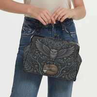 Magic Owl Fox Kisslock Bag, Mystical Forest Crossbody bag, Enchanted Fox Goblincore Handbag, Cottage