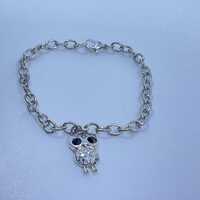 Vintage 7&rdquo; Silver Toned Bracelet With Owl Charm Used