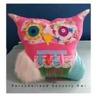Dementia Sensory Snuggle Owl Alzheimer's games Anxiety Adult Fidget Toy Fiddle cushion personali