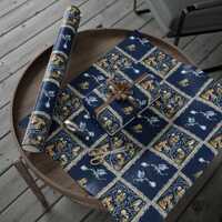 Medieval Winter Wrapping Paper, Dragons, Owls & Snowy Vines, Vintage Yule Gift Wrap