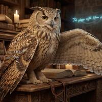 Quilliam Sagefeather Owl Art Print &ndash; Printable Wall Art + Wallpapers