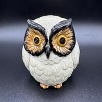 Vintage Otagiri OMC Japan Owl Ceramic Hand Painted Piggy Coin Bank 1979