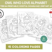 Owl Coloring Pages for Kids | Fun Educational Printable PDF | Preschool & Early Learner Activity