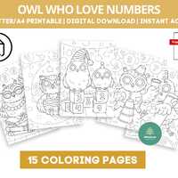 Printable Owl Coloring Book for Children | Screen Free Learning Activity | Fun Preschool PDF