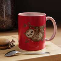 Cute Owl Mug, Christmas Lights Coffee Cup, Holiday Mug, Owl Lover Gift, Animal Mug, Festive Mug, Hol