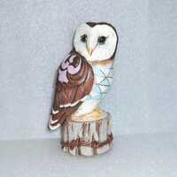 Jim Shore Heartwood Creek Mini Owl on Tree Stump figurine