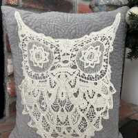 Lace Owl Decorative Pillow
