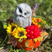 Handmade Owl Soap Figurine &bull; Autumn Pumpkin Decor