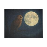 Mystic Owl & Moonlit Night Puzzle Art