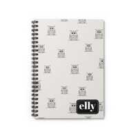 Owl Pattern Spiral Notebook | Personalized Ruled Journal