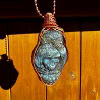Labradorite Owl Necklace