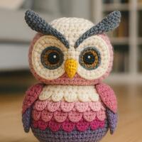 Textured Owl Amigurumi Crochet Pattern &ndash; Beginner-Friendly DIY Toy (PDF Digital Download)