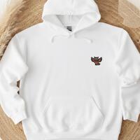 Sweatshirt (Embroidery) Minimalist Owl Design, Cozy Pullover Hoodie, Unique